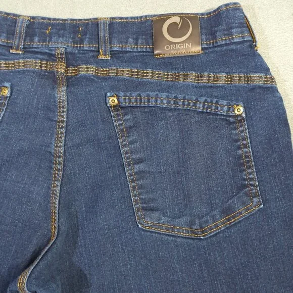 Origin Jeans Men's 36x36 Fits 36x34 Blue Delta 68 Flex Legit Fit Straight Flex
